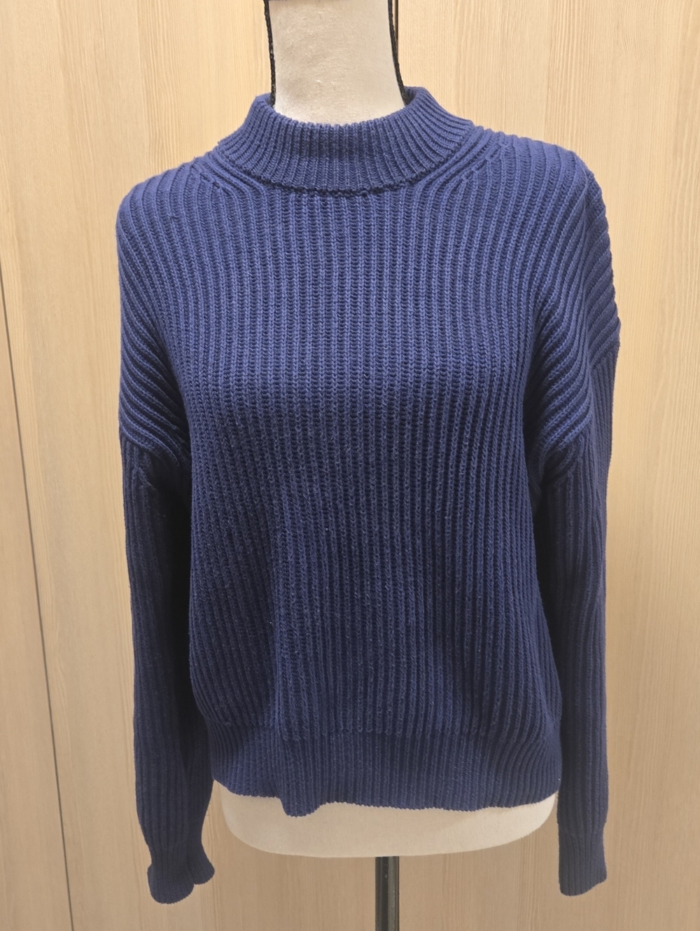 Pistola Navy Ribbed Mock Neck Sweater